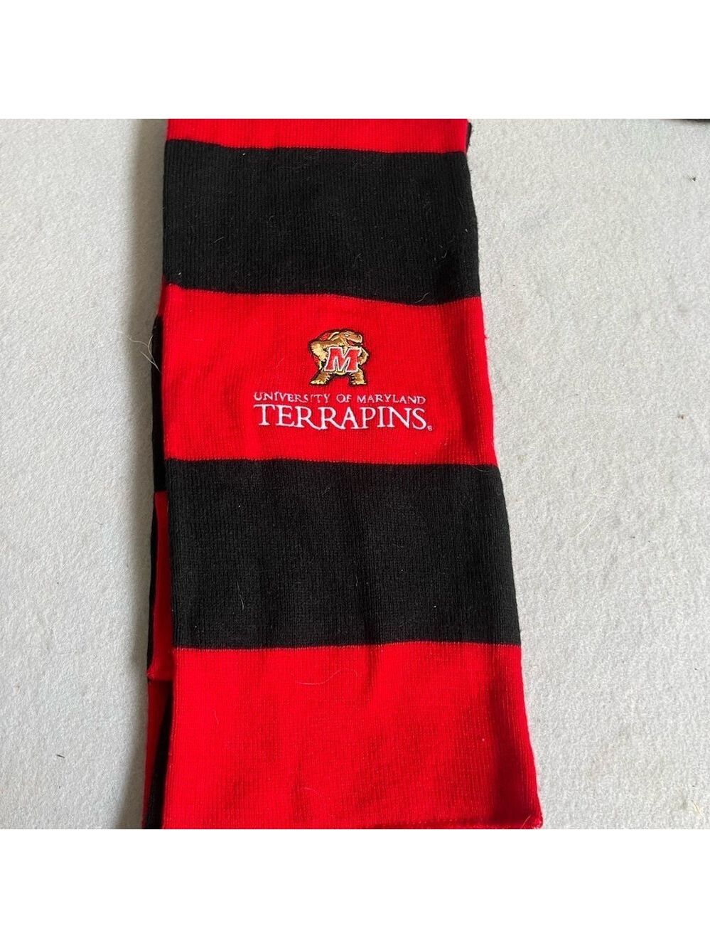 University of Maryland Terrapins Scarf - Red and Black